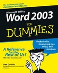 Word 2003 For Dummies by Dan Gookin (2003, Paperback)