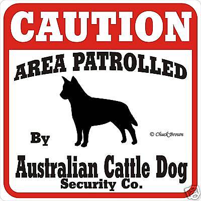 Australian Cattle Dog Caution Sign Many Pet ...