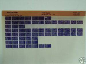 1988 Honda transmission microfich #5