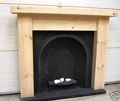 SOLID PINE 3 INCH THICK TOP  " CHUNKY" FIRE SURROUND free postage