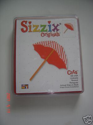 Provo Craft Sizzix Red Die 38 0191 Umbrella NIP Crafts  