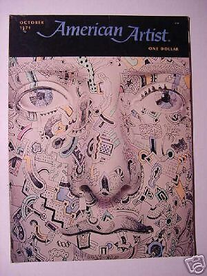 AMER ARTIST October 1971 SEYMOUR CHWAST LUIGI LUCIONI  