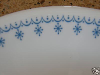 Two Corelle SNOWFLAKE BLUE luncheon plates 8 1/2 NICE  