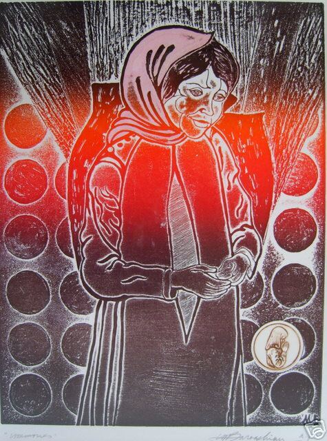 MARTIN BAROOSHIAN ORIGINAL WOODCUT / INTAGLIO ETCHING  