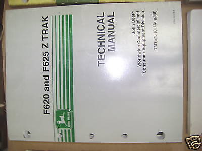 JOHN DEERE F620 F625 Z TRAK ZTRAK TECHNICAL MANUAL  