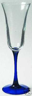 Cristal DArques Durand Americana Blue Champagne Flute  