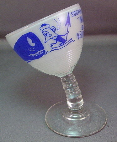 50s Tipping Martini Glass Whale of a Bender Pyro Ex  