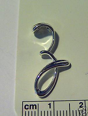 Sterling Silver Cursive Alphabet Letter Initial Z Charm