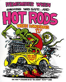 Hot Rods Rat Fink Sticker Decal Big Daddy Roth RF7