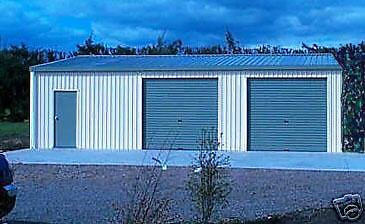 Steel 2 Car Garage with Shop Area, Building Kit 864 sq  