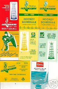 1984 85 Toledo Goaldiggers Hockey Pocket Schedule IHL  