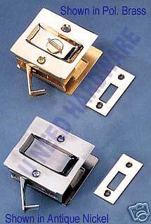 SOLID BRASS SLIDING DOOR/POCKET DOOR PRIVACY LOCK PULLS  