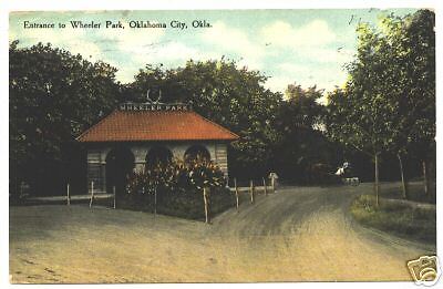 ENTRANCE TO WHEELER PARK, OKLAHOMA CITY, OKLA. OK  