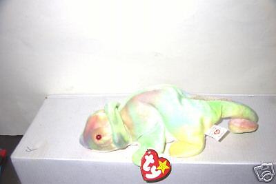 RARE NWT TY 1997 Rainbow the Iguana Beanie Baby  