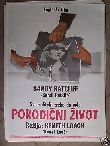 FAMILY LIFE SANDY RATCLIFF/KEN LOACH YUGO POSTER 1971  