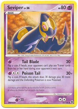 Four Uncommon Pokemon Cards 52/106 Seviper LV. 26  