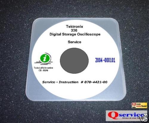 Tektronix TEK 336 Oscilloscope Service + Ops Manuals CD  