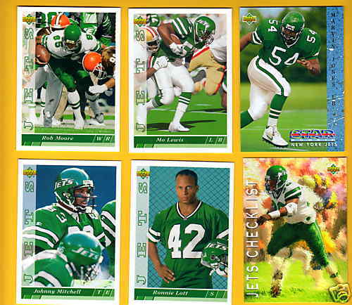   UD New York Jets Set RONNIE LOTT JOHNNY MITCHELL MO LEWIS BRAD BAXTER