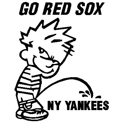 Red Sox Piss on Yankees Custom Vinyl Decal Sticker Car Truck Window BOS NY