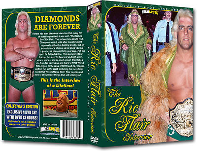 The Ric Flair Interview   Exclusive 4 DVD Set wwe nwa  