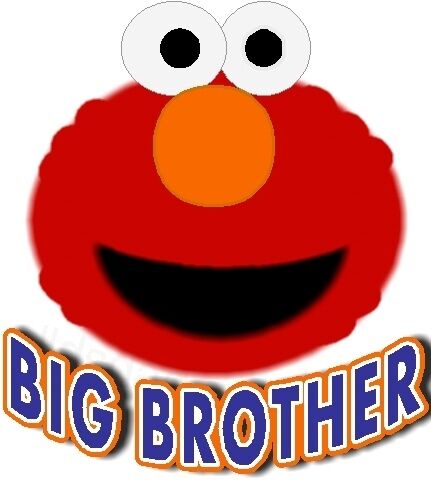 ELMO BIG BROTHER T SHIRT DESIGN DECAL NEW  