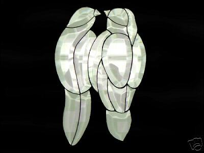 STAINED GLASS SUPPLIES BEVEL CLUSTER LOVEBIRDS  