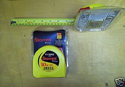 Metric / English Tape Measure Starrett 10 Meter Or 33  