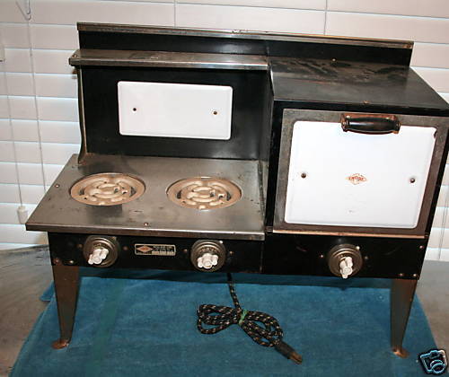 VINTAGE EMPIRE SALESMAN SAMPLE 2 BURNER STOVE AND OVEN  