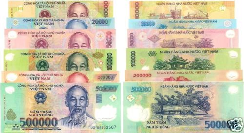 Complete Vietnam Polymer Currency Banknote Set UNC  