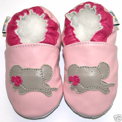 Soft Sole Leather Baby Infant Elephant Girl Shoes 6 12M  
