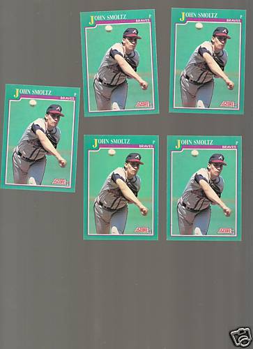 JOHN SMOLTZ SCORE 1991 5 CARDS #208  