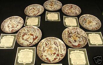 Bradford Exchange Kindred Spirits Plate Set of 8 w/COAs  