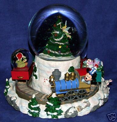 Disney Mickey & Friends Christmas Train Snowglobe New  