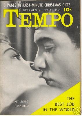 RARE TEMPO MAGAZINE 1953 JANET LEIGH TONY CURTIS NICE  