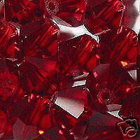 pkg of 6 SWAROVSKI 6MM SIAM CRYSTAL BICONE BEADS  