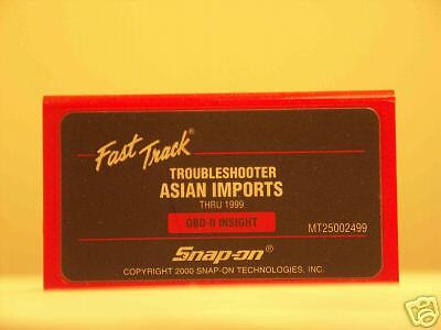 Snap On Scanner Fast Track Troubleshooter Cartridge - for 