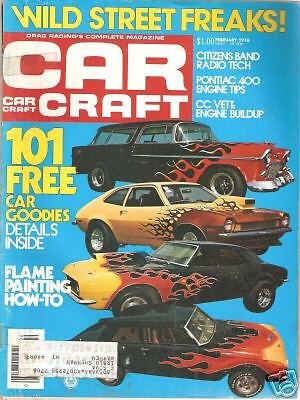 FEBRUARY 1976 CAR CRAFT 76 PRO STOCK CAMAROS DON GARLITS BUICK V 6 