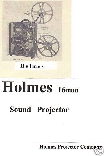 Holmes 16mm Sound Movie Projector Instruction Manual  