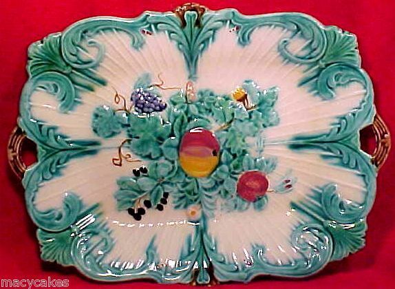 FM395,ANTIQUE MOUZIN LECAT MAJOLICA PLATTER c.1851 1890  