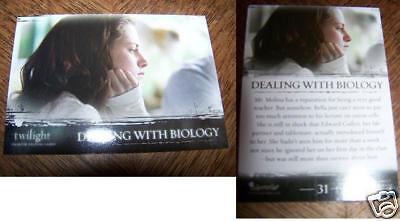 Twilight Saga # 31 Premium Trading Card Dealing with Biology Bella Swan New 