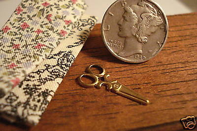 Tiny Brass Scissors -Miniature Doll House