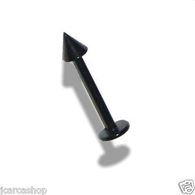   Piercing percing Labret Acier SPIKE BLACK LINE 10mm