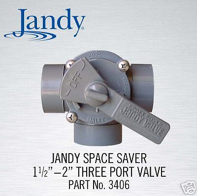 JANDY 3 PORT 1.5  2  SPACESAVER POOL SPA VALVE  