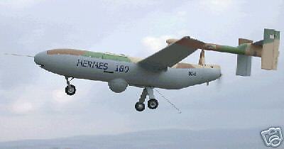 Hermes 180 Israel UAV System Spy Plane Wood Model Plane  