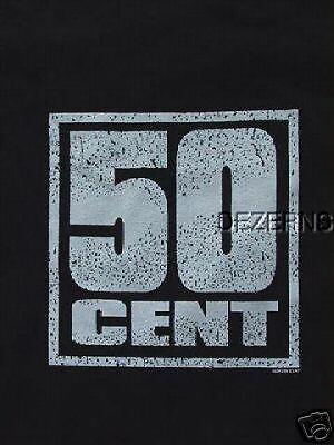 50 CENT LOGO MENS BLACK T SHIRT LARGE  