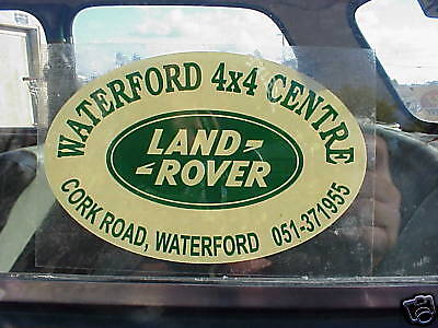 LAND ROVER STICKER FROM IRELAND WATERFORD 4X4 CENTRE 7''x4.75'' Inches. NEW!!