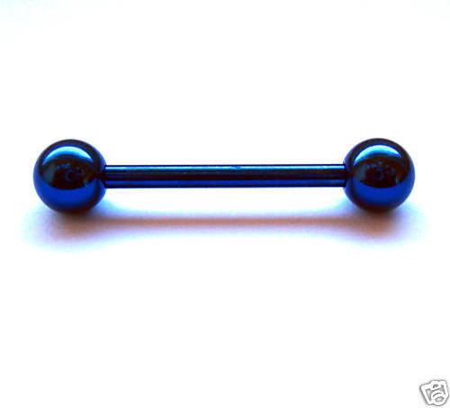 Barbell Ball TITAN blau Piercing Stecker Erststecker  