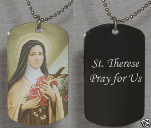 St. Therese of Lisieux Saint photo Dog Tag full color  
