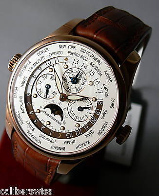 NEW Girard Perregaux 18k RG WORLDTIMER WW.TC PERPETUAL  