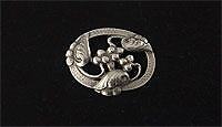 Georg Jensen Silver Brooch # 101   MOONLIGHT GRAPES  